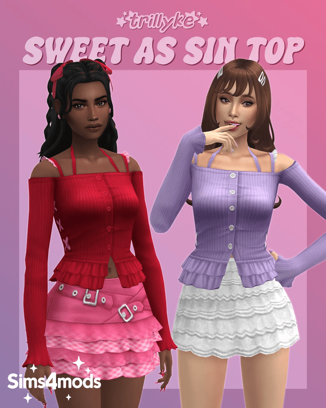 Скриншот мода Топ для симочек Sweet As Sin Top